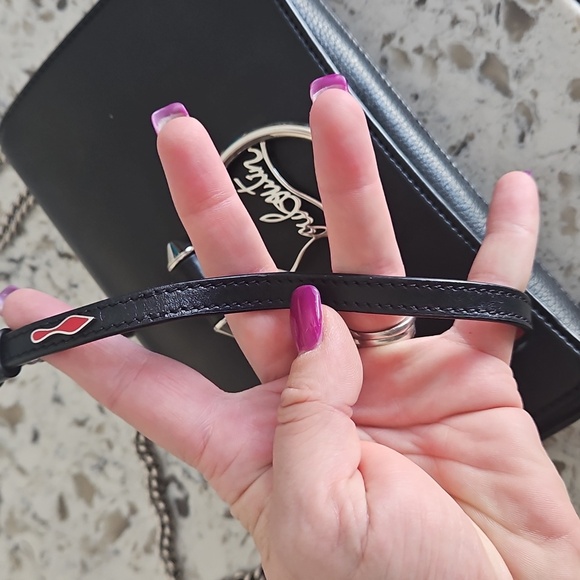 Christian Louboutin Black Crossbody/Shoulder Bag with Silver Chain Strap - Picture 12 of 16
